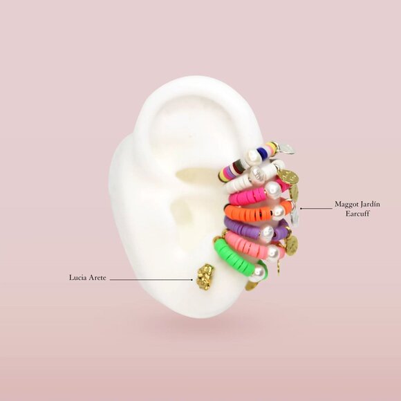 Blue Maggot Earcuff by Claudia Trejos - Picture 2 of 2